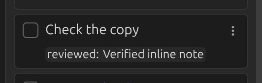 A Tasks/Dataview field shown in the card footer